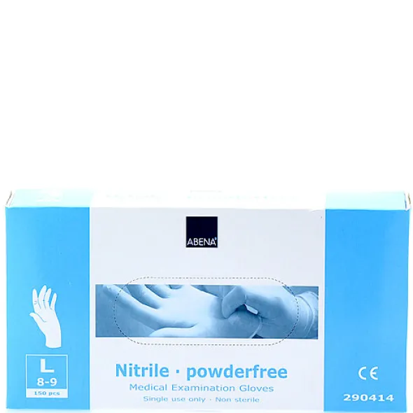 ABENA NITRIL HANDSKER (L-PUDDERFRI)