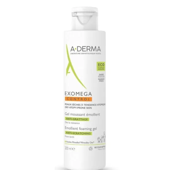A-DERMA EXOMEGA CONTROL EMOLLIENT FOAMING GEL (200 ML)