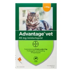 ADVANTAGE VET. OPLØSNING (KAT <4 KG)
