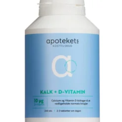 APOTEKETS KALK OG D-VITAMIN TABLETTER (400 MG/ 10 MIKROG) 240 STK