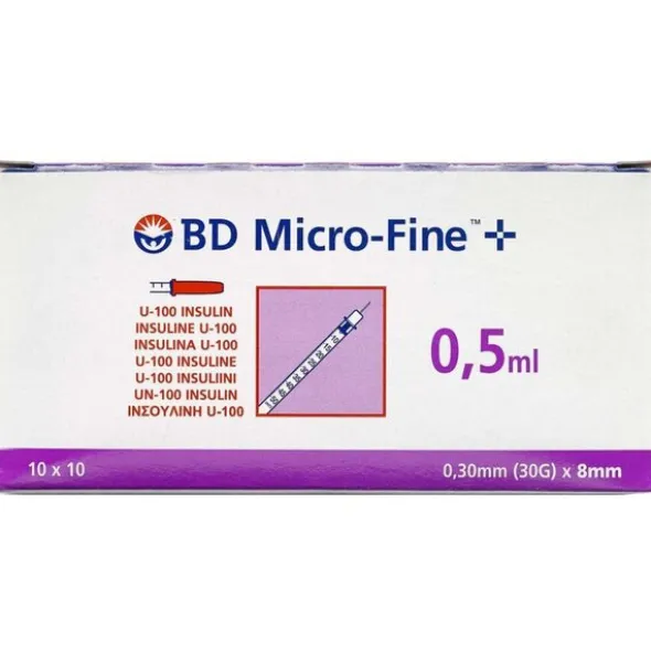 BD MICRO-FINE+ INSULINSPRØJTE 0,50 ML / 30G
