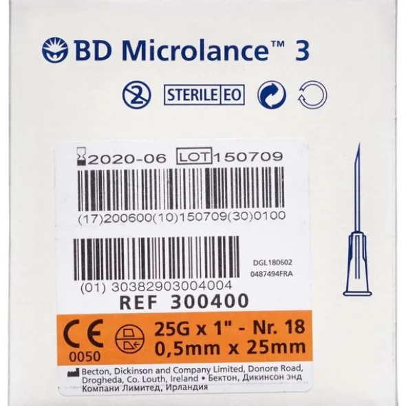 BD MICROLANCE 3 (25 G - 25MM) KANYLER