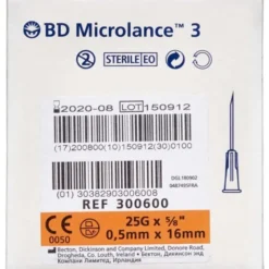 BD MICROLANCE 3 ORANGE (25G) KANYLER