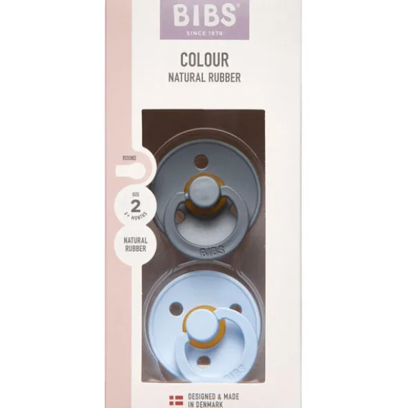 BIBS COLOUR STR2 IRON/BABY BLU