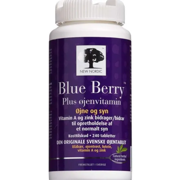 BLUE BERRY PLUS ØJENVITAMIN TABLETTER (240 STK)