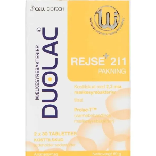DUOLAC REJSE+ 2 I 1 MED PROLAC-T™ (60 STK)