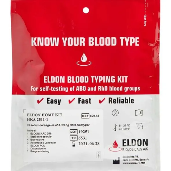 ELDONCARD BLODTYPETEST
