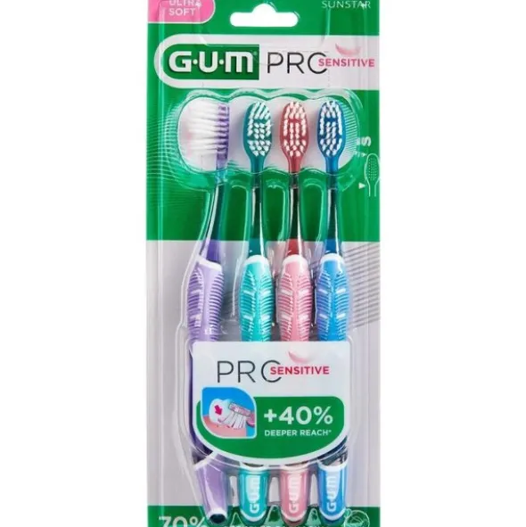 GUM PRO SENSITIVE TANDBØRSTER (4 STK.)