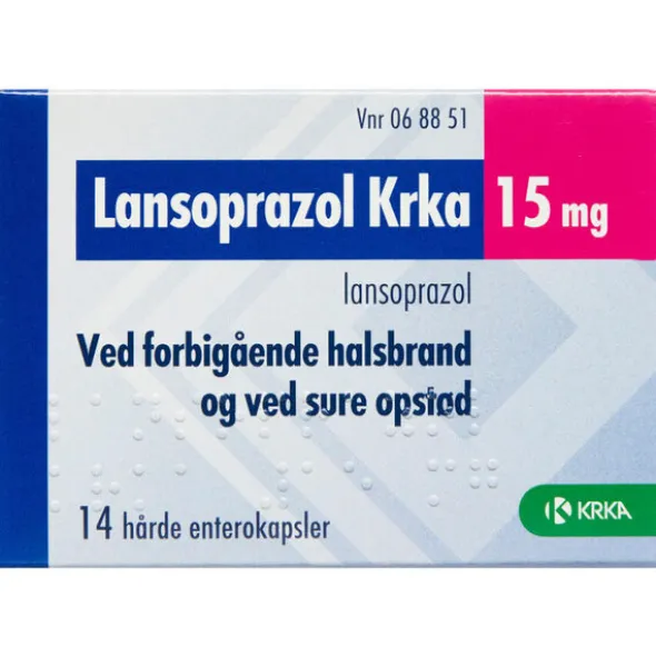LANSOPRAZOL KRKA 15 MG 14 STK