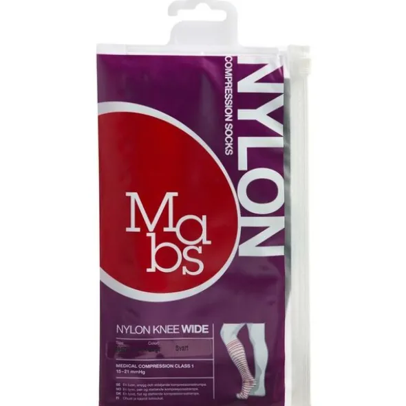 MABS NYLON WIDE KNÆSTRØMPER (SORT/XL)