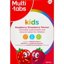 MULTI-TABS KIDS TYGGETABLETTER (HINDBÆR/JORDBÆR)