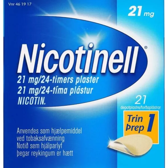 NICOTINELL 21 MG/24 TIMER 21 STK
