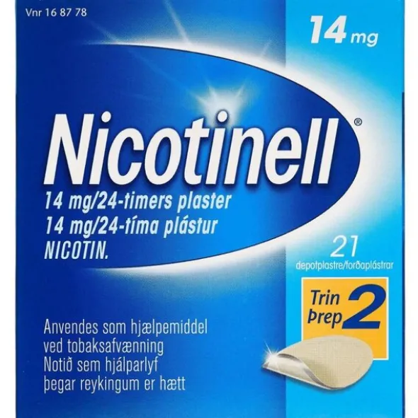 NICOTINELL 14 MG/24 TIMER 21 STK