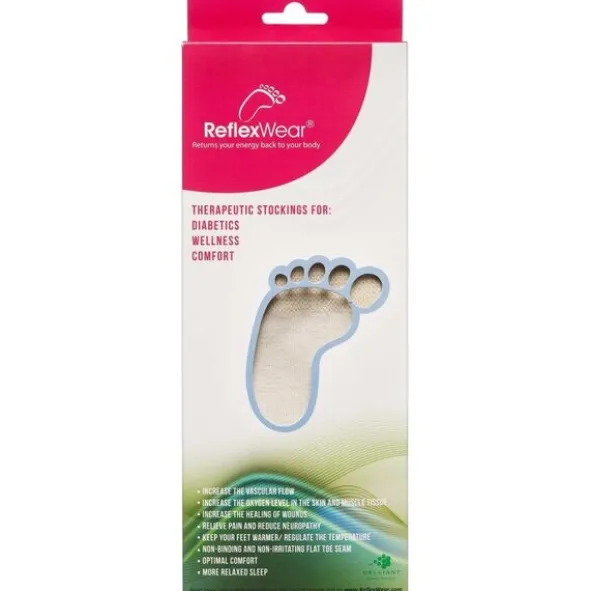 REFLEXWEAR TERAPEUTISK ANKELSTRØMPE (L/TYND/NATUR)