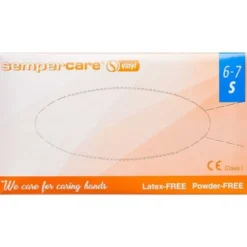 SEMPERCARE VINYL HANDSKER U/PUDDER (S)