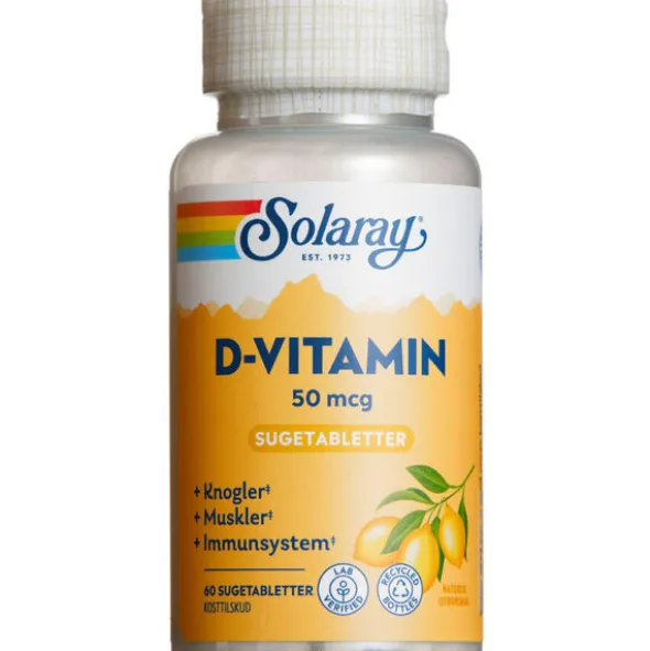 SOLARAY D-VITAMIN SUGETABLETTER