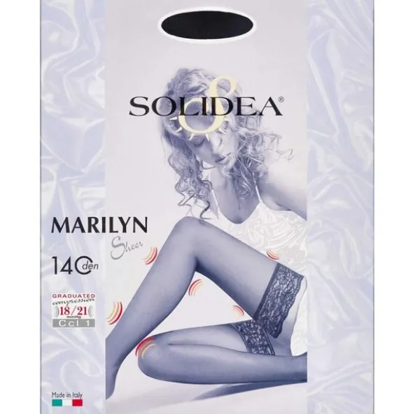 SOLIDEA MARILYN SHEER LÅRSTRØMPER (S/SORT)
