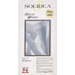 SOLIDEA RELAX UNISEX THERAPEUTIC STRØMPE (L+/NATUR/LUKKET)