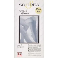 SOLIDEA RELAX UNISEX THERAPEUTIC STRØMPE (L+/SORT/LUKKET)