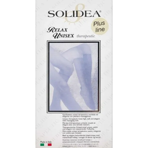 SOLIDEA RELAX UNISEX THERAPEUTIC STRØMPE (XL+/SORT/LUKKET)