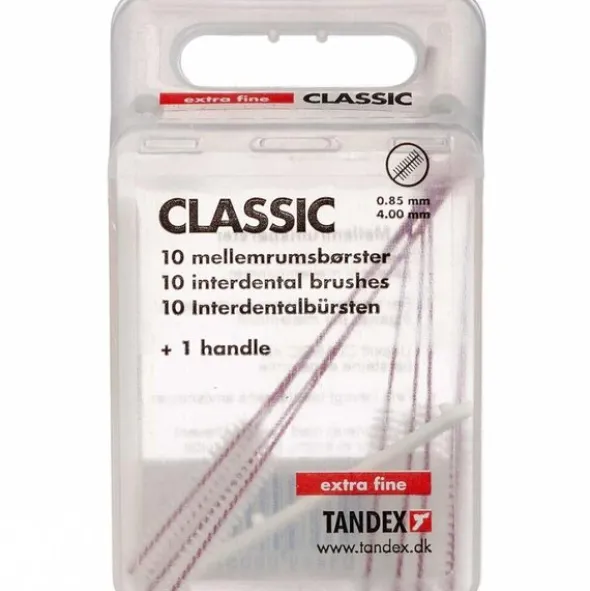 TANDEX CLASSIC MELLEMRUMSBØRSTE (RØD)