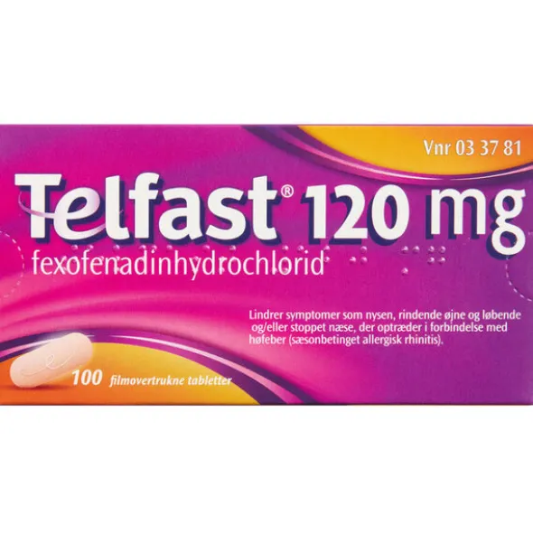 TELFAST 120 MG 100 STK