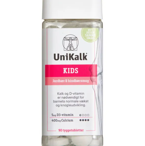 UNIKALK KIDS JORDBÆR TYGGETABLETTER