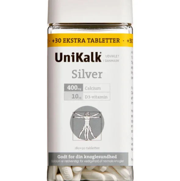 UNIKALK SILVER TABLETTER (210 STK.)