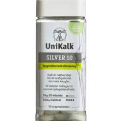 UNIKALK SILVER TYGGEABLETTER (90 STK.)