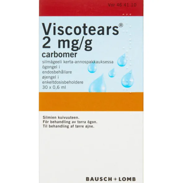 VISCOTEARS ØJENDRÅBER (GEL) 30 * 0,6 ML